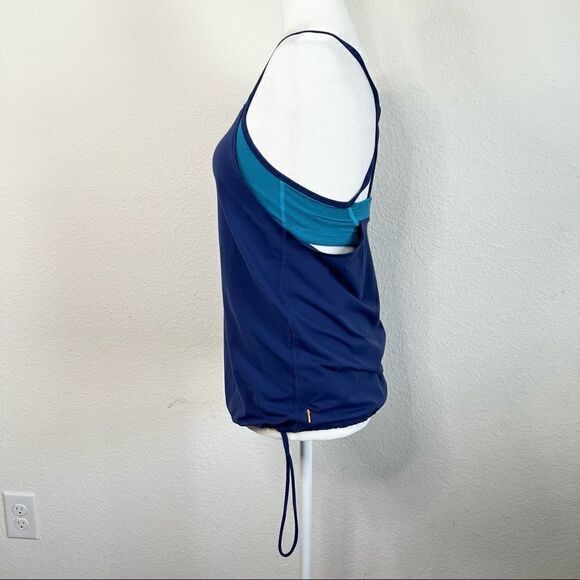 Lucy Blue Yoga Flow Built in Bra Tunic Tank Top - Picture 3 of 6